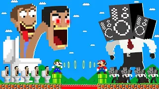 Mario and Luigi Control TITAN SPEAKERMAN vs SKIBIDI TOILET in New Super Mario Bros. | Game Animation