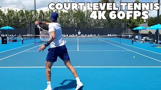 Karen Khachanov Powerful Hitting Practice 2022 Australian Open | Groundstrokes & Serves (4K 60FPS)