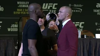 UFC 235: Press Conference Faceoffs