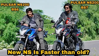 2023 Bajaj Pulsar NS200 Bs7 Vs Pulsar NS200 Bs6 | Long Race | New NS Is Faster Than Old One??