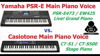 Yamaha PSR-E vs. Casiotone Main Piano Voice Comparison