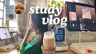 study vlog 💻  tons of ptasks, meeting deadlines, coping with procrastination || jhs diaries 🌻