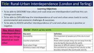 5 7 (a) Urban-Rural Interdependence