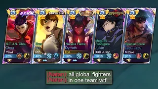 MLBB 5 MAN FIGHTER IN RANK!!💀(world’s best fighter in one team)