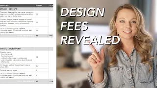 DESIGN FEES REVEALED: breakdown of a real design fee document