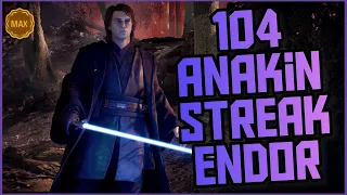 star wars battlefront 2 - 104 Anakin Skywalker killstreak on (Endor)