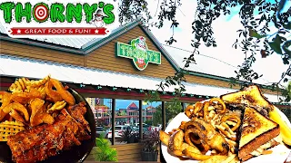 THORNY'S RESTAURANT Myrtle Beach South Carolina + (Our Near Death Experience Story On Our Roadtrip)