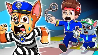 Prisoner Chase vs Policeman Ryder! - Very Funny Story | Paw Patrol Ultimate Rescue | Rainbow 3