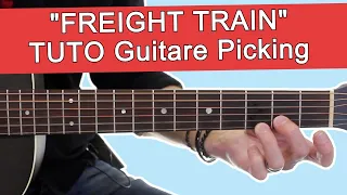 Picking Lesson- Freight Train- Elizabeth Cotten original version + easy version - French spoken