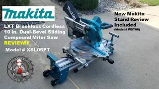 Makita LXT 36v cordless 10" Miter Saw Review XSL06PT (With Stand)