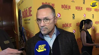 Steve Yzerman on the red carpet in Sweden – before the premiere of Börje – The Journey of a Legend