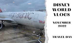 TRAVEL DAY - Heathrow to MCO - Disney World Vlog - Virgin Economy - Vegan Meal - Florida 2022