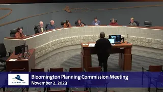 November 2, 2023 Bloomington Planning Commission Meeting