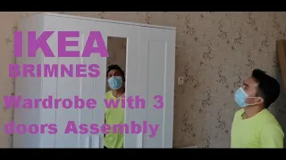 IKEA BRIMNES Wardrobe with 3 doors Assembly
