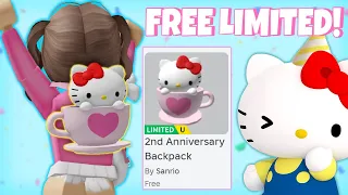 How to Get 2nd Anniversary Backpack | FREE Limited UGC | Roblox My Hello Kitty Cafe | Riivv3r