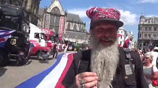 Tractoren & vrachtwagens  bij boerenprotest op de dam Amsterdam