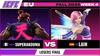 SuperAkouma (Akuma) vs. Lain (Alisa) Losers Final - ICFC EU Tekken 7 Fall 2022 Week 4