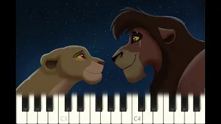 piano tutorial "LOVE WILL FIND A WAY" The Lion King 2, Disney, 1998, with free sheet music (pdf)