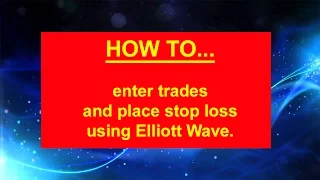 how to enter trades and set stop loss using elliott wave theory