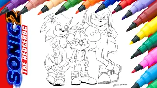 Coloring Sonic, Knuckles and Tails / Sonic The Hedgehog 2