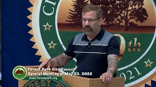 Forest Park City Council Special Meeting of May 23, 2022