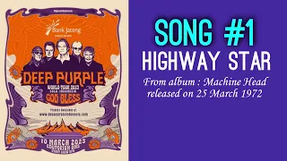 Song #1 :  HIGHWAY STAR (Deep Purple World Tour 2023 Solo Indonesia) 10/03/23 #rockstar