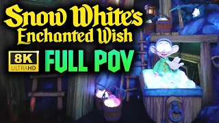 [8K] Snow White’s Enchanted Wish (2021 Update) Full Ride POV - Disneyland - Low Light