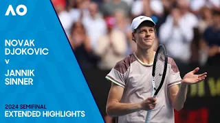 Novak Djokovic v Jannik Sinner Extended Highlights | Australian Open 2024 Semifinal