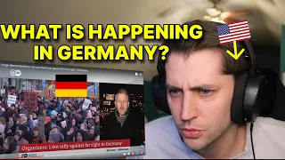 American reacts to MASSIVE PROTESTS IN GERMANY