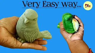 Clay bird making  | sculpting clay for beginners | Terracotta clay bird by craftzone4u