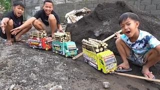 NYOBA MUATAN KAYU PAKE TRUK MINIATUR, TAPI TRUKNYA GAK KUAT😭