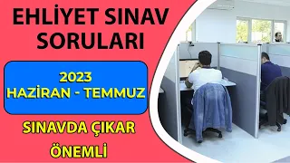 ÇÖZMEDEN SINAVA GİRMEYİN !!!  / 2023 HAZİRAN TEMMUZ Ehliyet Soruları / 2023 Ehliyet Sınav Soruları