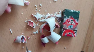 asmr painted soap cutting