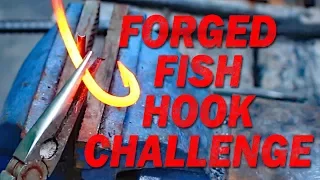 Fishing for catfish with hand forged fish hooks! My Ultimate Catfishing Challenge!