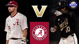 #5 Vanderbilt vs Alabama Highlights (Game 2) | 2023 College Baseball Highlights