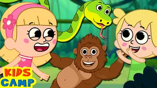 Jungle Animals Song | Learning Song For Kids | Nursery Rhymes | KidsCamp