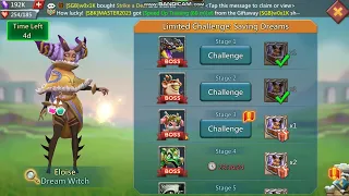 Lords mobile limited challenge Dream Witch stage 3 P2P Team | Saving Dreams stage 3