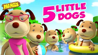 Five Little Dogs went Swimming One Day + More Kids Songs & Nursery Rhymes by Farmees