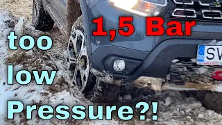 Duster 4x4 Deep Snow Flat Tire vs Suzuki Jimny Offroad