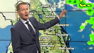 Weak cold front to bring stray showers, slightly cooler air to Central Florida