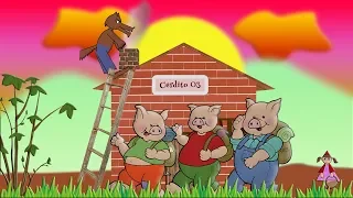 Los Tres Cerditos y El Lobo Feroz. Cuento de Fabula Infantil con Moraleja