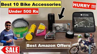 TOP 10 BIKE ACCESSORIES UNDER 500 Rs & 1000 Rs | Cruise Control, Alarm Lock etc | Best Price Now !!