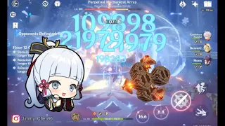 Ayaka Deletes Level 100 Perpetual Mechanical Array in Spiral Abyss 2.7