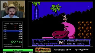 Flintstones: The Rescue of Dino & Hoppy NES speedrun in 16:28 by Arcus