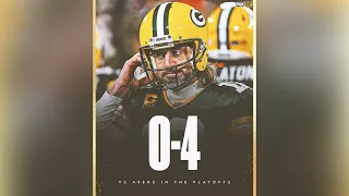 Packers Aaron Rodgers is 0-4 against the 49ers in the playoffs over his career 🤭