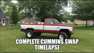 Cummins swapped squarebody timelapse