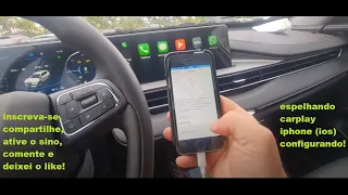 Car Play (ios/iphone veio): configurando (tiggo 8 pro híbrido - phev)