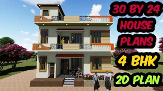 30 X 24 Home Plan || 720 Square Feet House Plan with 2 Bhk @akhomes_design