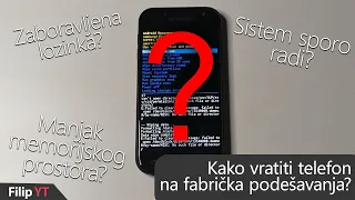 Kako vratiti telefon na fabrička podešavanja? - How to hard reset your android phone (Samsung J530F)