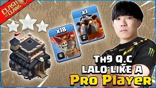 How to Use Queen Charge Lalo like a Pro!! | Best TH9 Q.C Lavaloons Attack Strategy - Clash of Clans